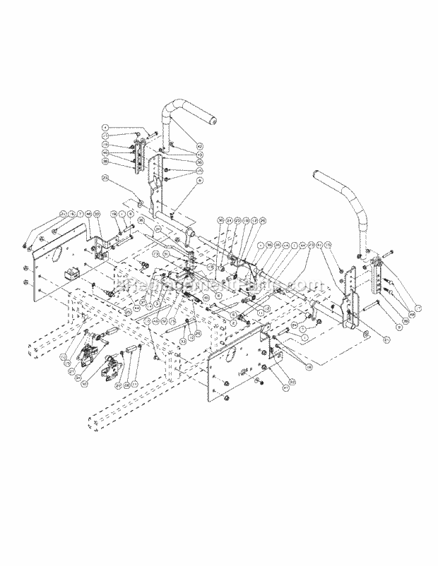 Control Assembly Diagram and Parts List for M54-KW 53AI8CTW750-23HP-OHV Cub Cadet Lawn Tractor